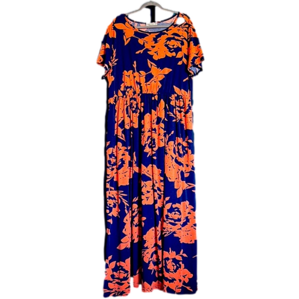 Nemidor Maxi dress with floral print in size UK 26